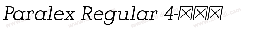 Paralex Regular 4字体转换